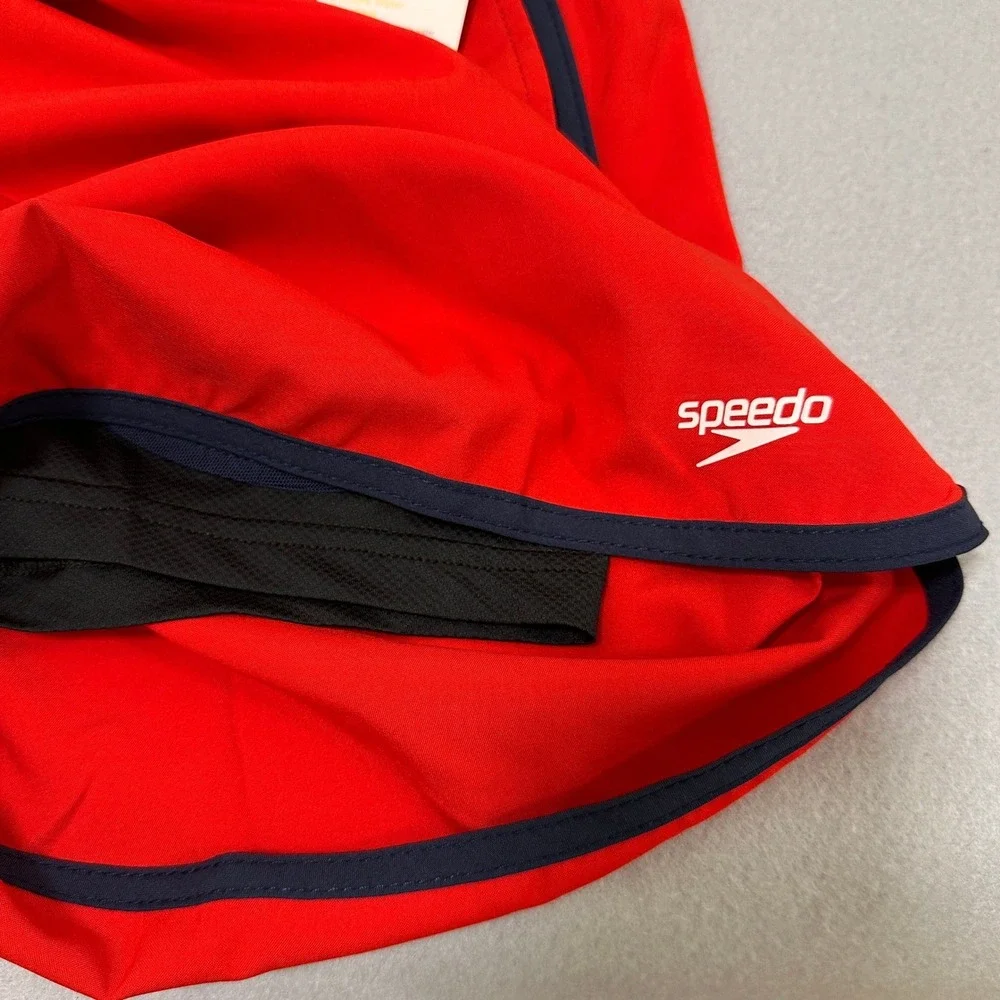 Speedo Swim Trunks Mens XL Red New Eco Comfort Stretch UPF 50+ Board Shorts